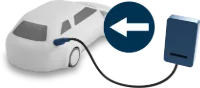 Directional charging station illustration